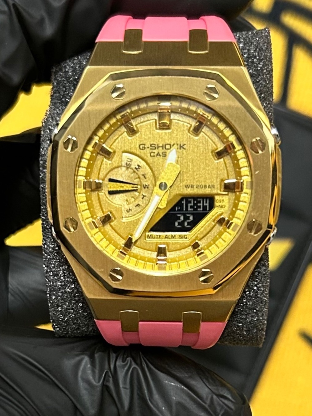 💛🩷 CASIO G-SHOCK – GOLD / PINK – METAL CASE CUSTOM BUILD 🩷💛